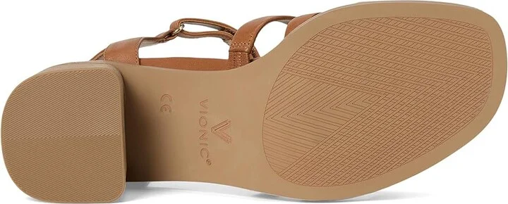 VIONIC Maisy Women's Wedge Shoes Tan Leather : 10 W - Image 3