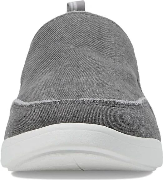 VIONIC Malibu Slip-On Women's Flat Shoes Charcoal Denim : 5 W, Canvas/Cotton - Image 5