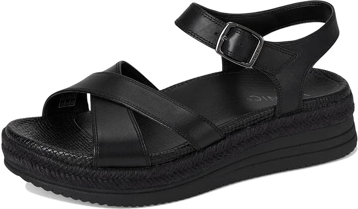 VIONIC Mar Ankle Straps Women's Sandals Black Leather : 8 W - Image 5