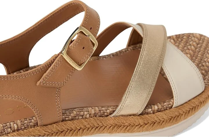 VIONIC Mar Ankle Straps Women's Sandals Camel/Gold Brown Leather : 8 M - Image 7