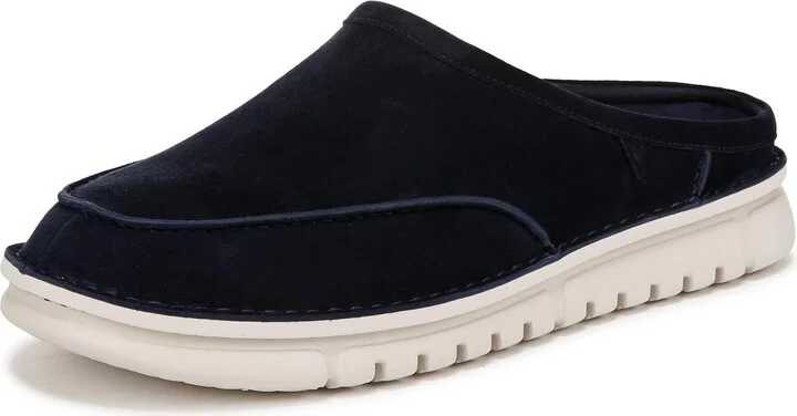 Navy Blazer Waxed Suede