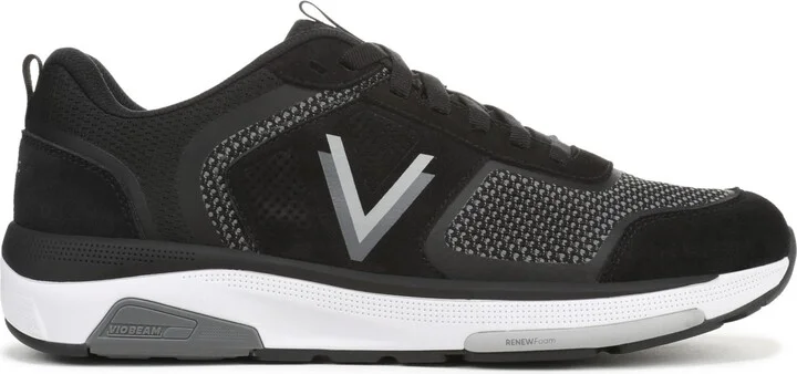 Vionic Men's Walk Strider Knit Walking Shoes - Dark olive knit/suede - Image 5