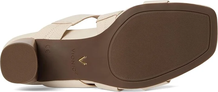 VIONIC Merlot Women's Shoes Cream Crinkle Leather : 9.5 W - Image 3
