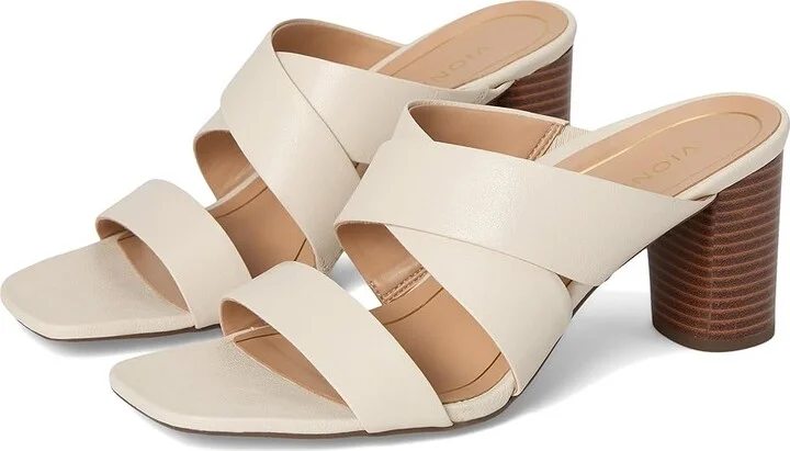 VIONIC Merlot Women's Shoes Cream Crinkle Leather : 9.5 W