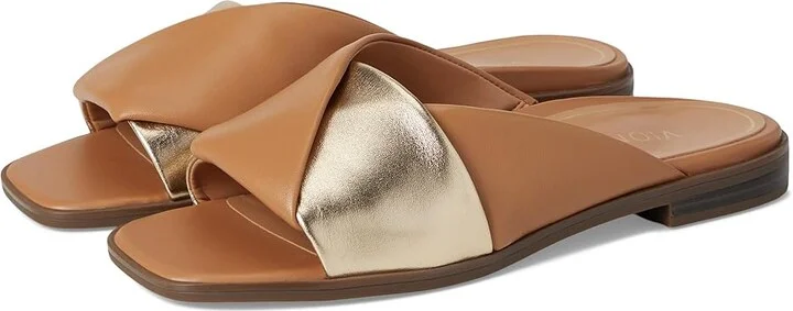 VIONIC Miramar Women's Shoes Camel/Gold Tumbled Leather : 6.5 M