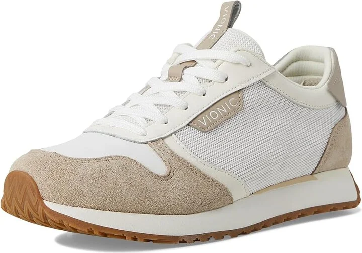 VIONIC Monarch Women's Shoes White Microfiber/Cobblestone Suede : 12 M - Image 5
