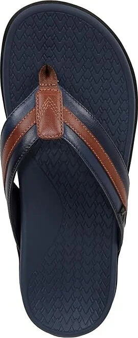VIONIC Mtide II Men's Shoes Navy Brown Sm Leather : 10 M - Image 2