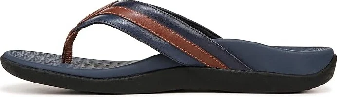 VIONIC Mtide II Men's Shoes Navy Brown Sm Leather : 10 M - Image 5