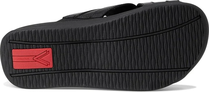 VIONIC Mtide Slide Men's Shoes Black Leather : 10 M, Leather/Rubber - Image 3