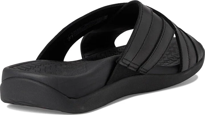 VIONIC Mtide Slide Men's Shoes Black Leather : 10 M, Leather/Rubber - Image 4
