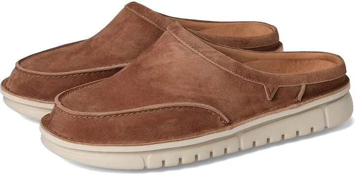 VIONIC Muptown Clogs Mules Men's Lace-up Boots Hazelnut Brown Waxed Suede : 11.5 W