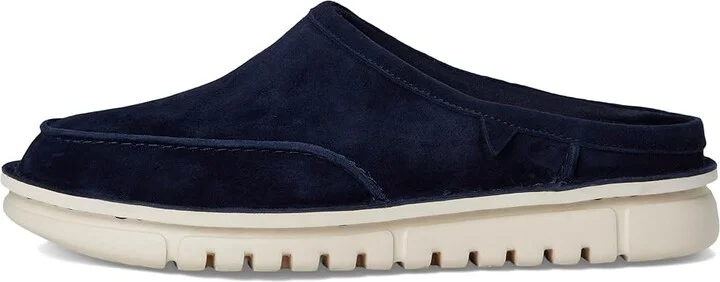 VIONIC Muptown Clogs Mules Men's Lace-up Boots Navy Blazer Waxed Suede : 8 W - Image 6