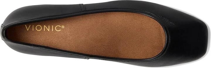 VIONIC Orinda Skimmers Women's Flat Shoes Black Leather : 11 M - Image 2