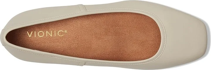VIONIC Orinda Skimmers Women's Flat Shoes Cream Nappa Leather : 9.5 M - Image 2