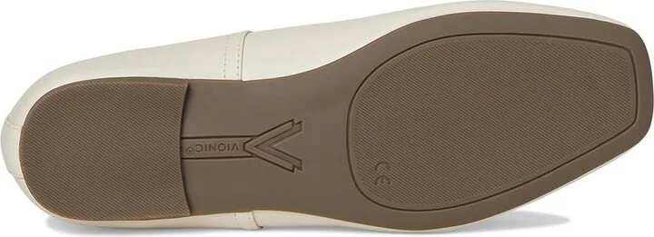 VIONIC Orinda Skimmers Women's Flat Shoes Cream Nappa Leather : 9.5 M - Image 3