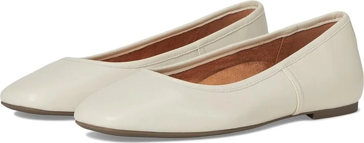 VIONIC Orinda Skimmers Women's Flat Shoes Cream Nappa Leather : 9.5 M