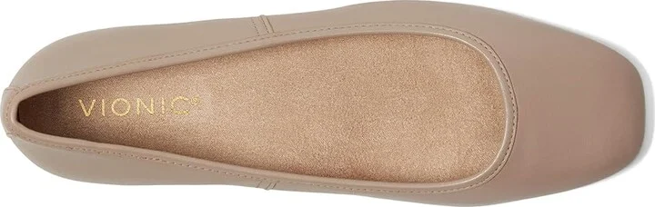 VIONIC Orinda Skimmers Women's Flat Shoes Putty Beige Leather : 6 W - Image 2