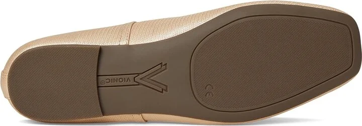 VIONIC Orinda Women's Shoes Gold Embroidered Leather : 9.5 W, Suede - Image 3