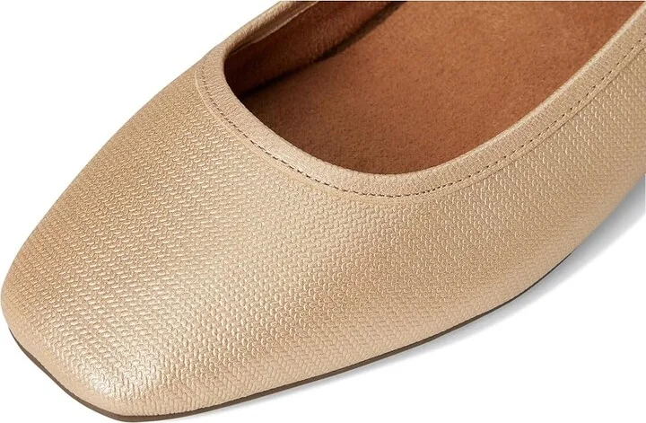 VIONIC Orinda Women's Shoes Gold Embroidered Leather : 9.5 W, Suede - Image 7