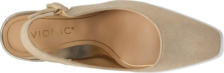 VIONIC Perris Women's Shoes Gold Metal Leather : 5 M, Suede - Image 2