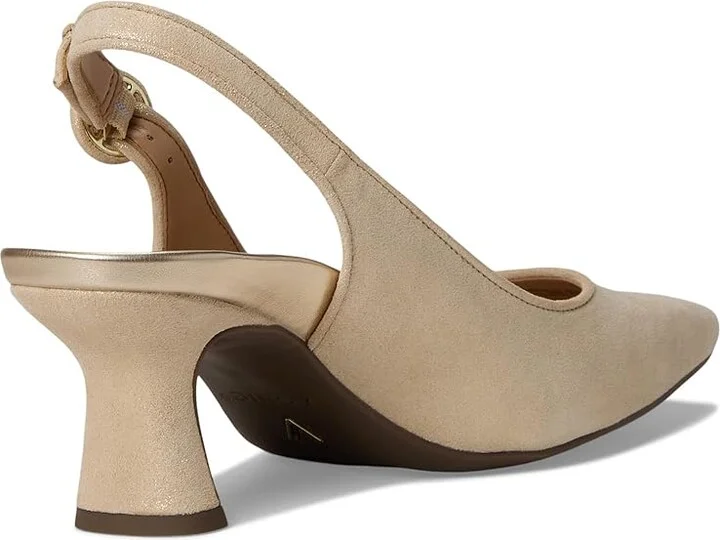 VIONIC Perris Women's Shoes Gold Metal Leather : 5 M, Suede - Image 4