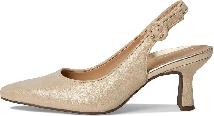 VIONIC Perris Women's Shoes Gold Metal Leather : 5 M, Suede - Image 6