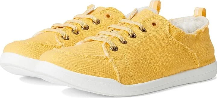 VIONIC Pismo Women's Shoes Butter Yellow Canvas : 6 W, Textile