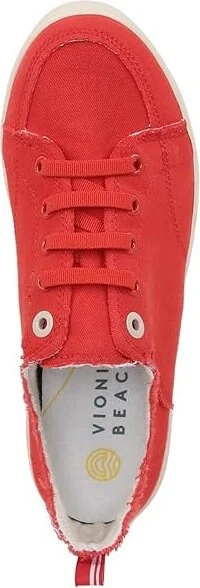 VIONIC Pismo Women's Shoes Red Canvas : 7 M, Textile - Image 2