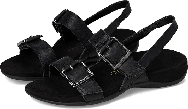 VIONIC Reese Slingbacks Women's Sandals Black Leather : 10 W
