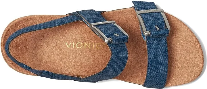 VIONIC Reese Slingbacks Women's Sandals Denim Blue Synthetic Fabric : 11 M, Leather - Image 2