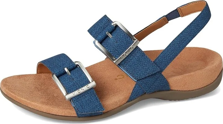 VIONIC Reese Slingbacks Women's Sandals Denim Blue Synthetic Fabric : 11 M, Leather - Image 5