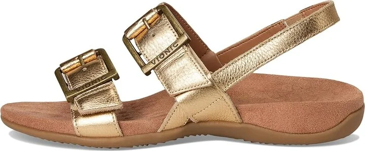 VIONIC Reese Slingbacks Women's Sandals Gold Leather : 9 W - Image 6