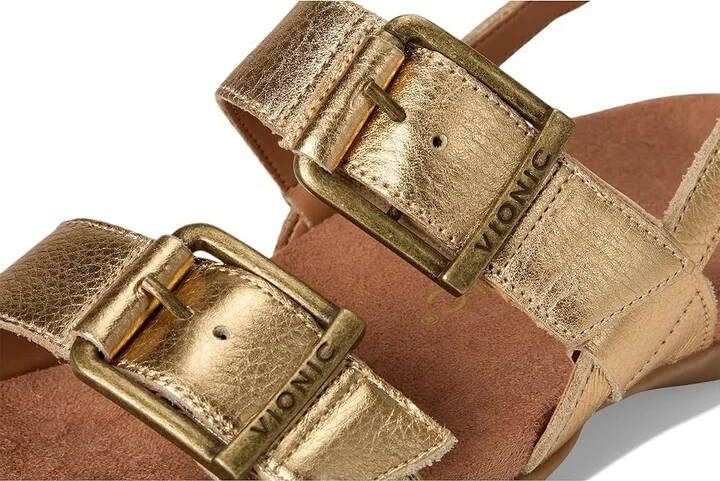 VIONIC Reese Slingbacks Women's Sandals Gold Leather : 9 W - Image 7