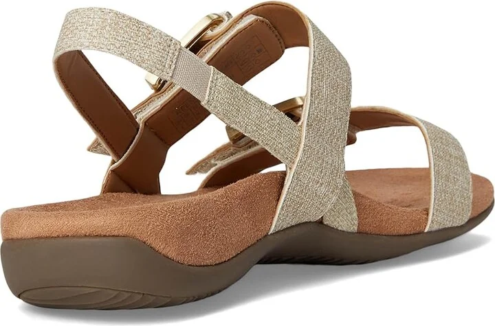 VIONIC Reese Slingbacks Women's Sandals Oatmeal Beige Synthetic Fabric : 6.5 W, Leather - Image 4