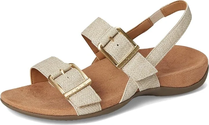 VIONIC Reese Slingbacks Women's Sandals Oatmeal Beige Synthetic Fabric : 6.5 W, Leather - Image 5