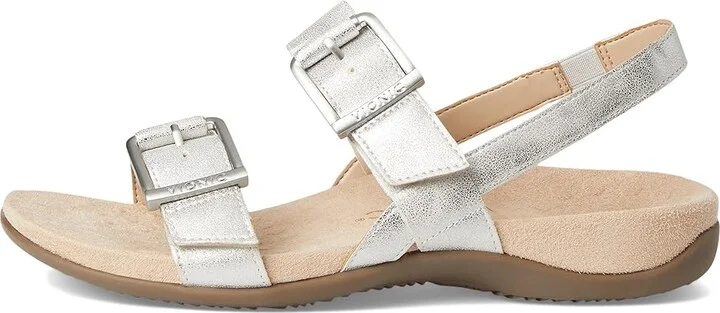 VIONIC Reese Slingbacks Women's Sandals Silver Met Synthetic Fabric : 11 M, Leather - Image 6