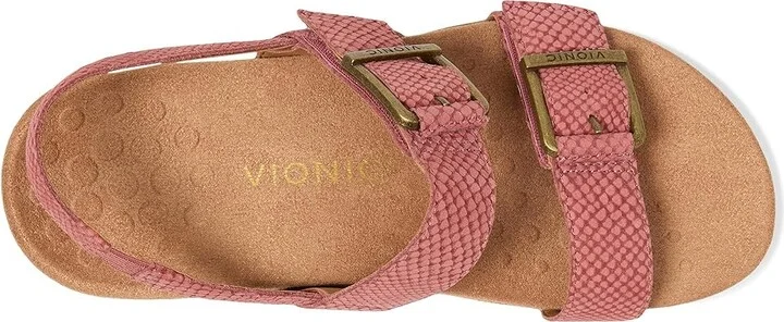 VIONIC Reese Slingbacks Women's Sandals Withered Rose Leather : 12 W - Image 2