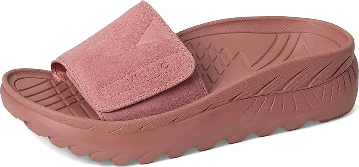 VIONIC Rejuvenate Recovery Sandals Wedge Shoes Cinder Rose Pink Suede : Women's 5 Medium, Leather - Image 5