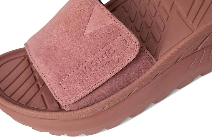 VIONIC Rejuvenate Recovery Sandals Wedge Shoes Cinder Rose Pink Suede : Women's 5 Medium, Leather - Image 7