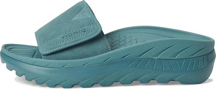VIONIC Rejuvenate Recovery Sandals Wedge Shoes Pacific Haze Leather : Men's 12.5 - Women's 14 Medium - Image 6
