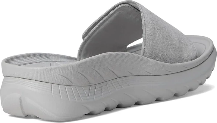 VIONIC Rejuvenate Recovery Sandals Wedge Shoes Vapor Grey Suede : Men's 9.5 - Women's 11 Medium, Leather - Image 4