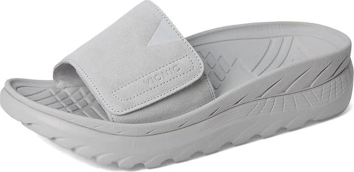 VIONIC Rejuvenate Recovery Sandals Wedge Shoes Vapor Grey Suede : Men's 9.5 - Women's 11 Medium, Leather - Image 5
