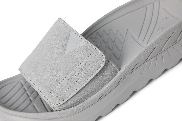 VIONIC Rejuvenate Recovery Sandals Wedge Shoes Vapor Grey Suede : Men's 9.5 - Women's 11 Medium, Leather - Image 7