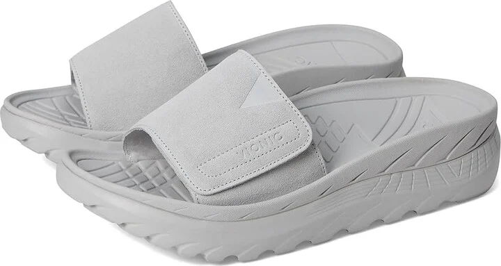 VIONIC Rejuvenate Recovery Sandals Wedge Shoes Vapor Grey Suede : Men's 9.5 - Women's 11 Medium, Leather