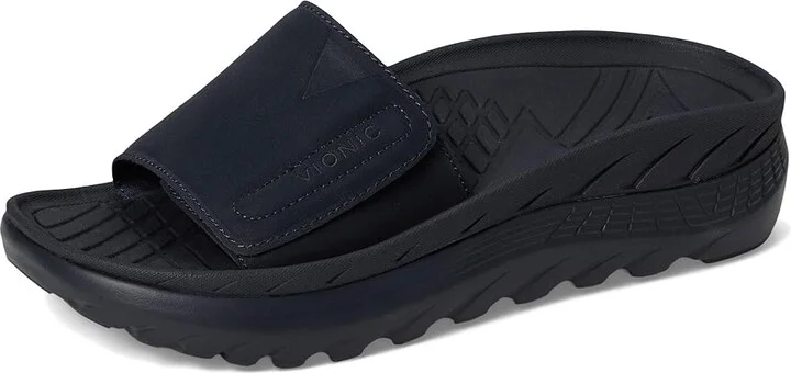 VIONIC Rejuvenate Slides Women's Sandals Navy Blue Synthetic Nubuck : Women's 7 Medium, Rubber - Image 5
