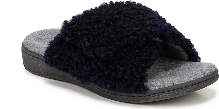 Navy Faux Shearling