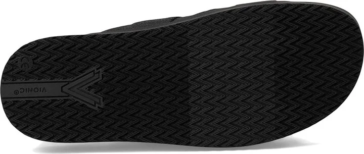 VIONIC Riviera Slide Sandals Women's Wedge Shoes Black : 7 W, Canvas - Image 3