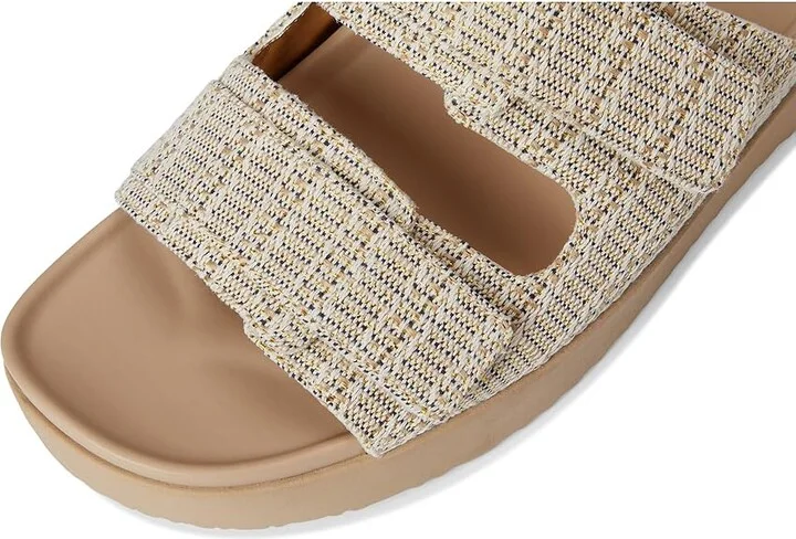 VIONIC Riviera Slide Sandals Women's Wedge Shoes Skipper Blue/Gold : 6.5 W, Canvas - Image 7