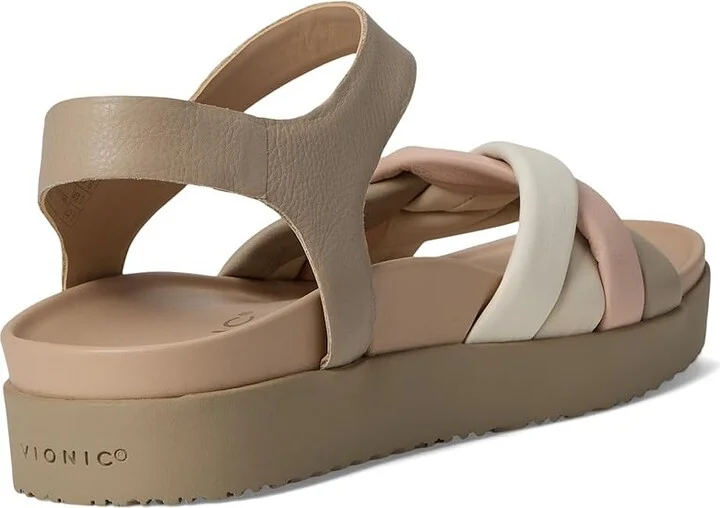 VIONIC Rosa Strappy Sandals Women's Wedge Shoes Cobblestone Leather : 12 M - Image 4