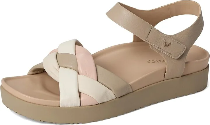 VIONIC Rosa Strappy Sandals Women's Wedge Shoes Cobblestone Leather : 12 M - Image 5